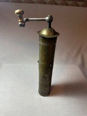 antique authentic Turkish brass coffee and spice grinder